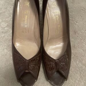 Vintage Bruno Magli peep toe pumps,